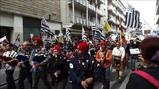 Manifestation à Nantes pour la quotréunification de la Bretagnequot [upl. by Mears]