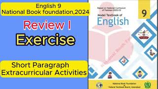 ENGLISH 9  National Book Foundation2024 Review Exercise I Paragraph Extracurricular Activities [upl. by Drice]