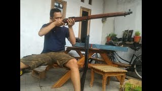 Homemade Mosin nagant Boltaction airsoft sniper rifle [upl. by Ari16]