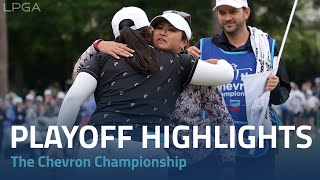 Final Round Playoff Highlights  2023 Chevron Championship [upl. by Artcele]