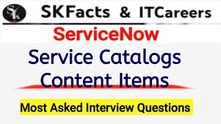 Servicenow CONTENT Item  servicenow skfacts [upl. by Hairem317]