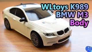 BMW M3 Body Guide for WLtoys 128 K989 K969 etc 102mm conversion [upl. by Esemaj]