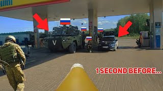 Deadly Stop Ukrainian Drone Strikes Russian Soldiers at Gas Station [upl. by Dex]