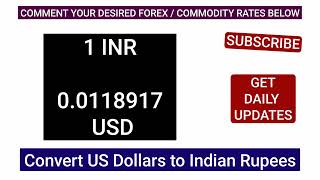 1 USD to INR Today Conversion  US Dollar to Indian Rupee Exchange Rate 3 November 2024 [upl. by Corry]