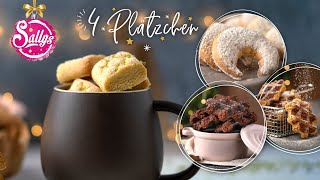 Plätzchen backen 4 Rezepte  Vanillekipferl Traumstücke und Waffelkekse  Sallys Welt [upl. by Salta125]