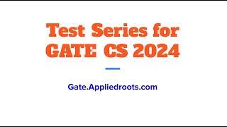 Test Series for GATE CS 2024  GATE APPLIED COURSE [upl. by Riehl]