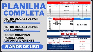 Versão 3  Planilha Excel para Controle de Gastos com Cartão de Créditos [upl. by Kress]