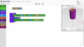 BlocksCAD Parametric Design Using Variables [upl. by Maurer]