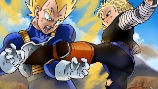 Android 18 Breaks Vegetas Arm With One Powerful Kick DBZ KAI [upl. by Ahsemot750]