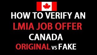 How to Verify a Fake LMIA Job Offer CANADA l Full Information Explained [upl. by Airednaxela576]