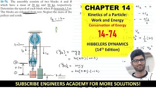 1474 Kinetics of Particle Conservation of Energy Chapter 14 Hibbeler Dynamics  Engineers Academy [upl. by Nathanial]