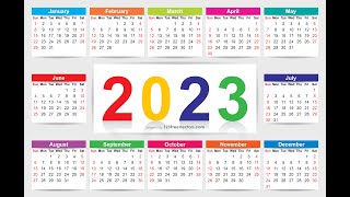 2023 Calendar Free Download  123FreeVectors [upl. by Leumek31]