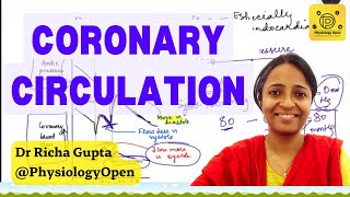 Coronary circulation blood flow physiology  Circulatory system  Cardiovascular system mbbs [upl. by Ahsratal]