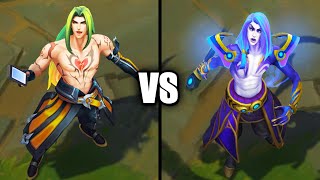 Heartsteel Kayn vs Odyssey Kayn Legendary Skins Comparison League of Legends [upl. by Kciredes]