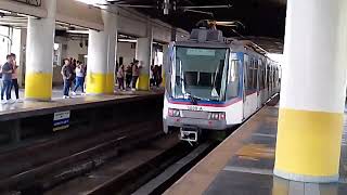 MRT3 Train Ride from Guadalupe Station to Ortigas Station Manila Philippines [upl. by Aitsirt355]