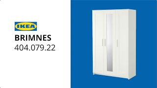 IKEA BRIMNES Wardrobe with 3 doors assembly instructions [upl. by Dviad]