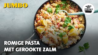 Wat eten we Romige pasta met gerookte zalm [upl. by Beauregard]