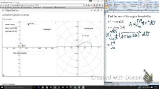 Area enclosed by a lemniscate using integration [upl. by Alexia]