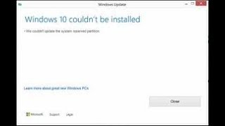 FIX We Couldnt Install Windows 10 Tutorial [upl. by Adelice]