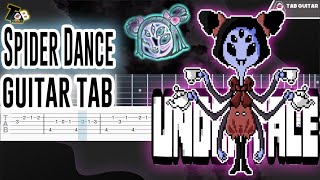 Undertale  Spider Dance Guitar Tab Tutorial [upl. by Gibson915]