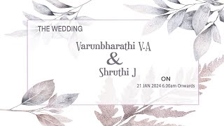 WEDDINGMUHURTHAM  VARUNBHARATHI amp SHRUTHI  21th JAN 2024 [upl. by Peterus]