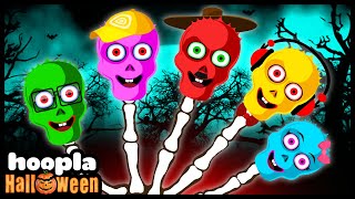 Learn Colors With Skeleton Bulbs  Halloween Finger Family Songs  Hoopla Halloween [upl. by Lederer645]