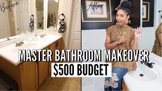 DIY SMALL BATHROOM MAKEOVER ON A BUDGET  MASTER BATHROOM MAKEOVER ON A BUDGET  DIY LUXURY BATHROOM [upl. by Connelly]