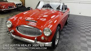 1967 AUSTIN HEALEY 3000 MK3 BJ8 PHASE 2 SPORTS CONVERTIBLE COLORADO RED WITH BLACK TRIM [upl. by Alison]