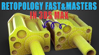 Topology Hard Surface convert tri to quad Retopology In Hard Surface In 3ds Max 5  N°202 [upl. by Annawahs]