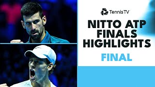 Novak Djokovic vs Jannik Sinner For The Title 🏆  Nitto ATP Finals 2023 Final Highlights [upl. by Rrats]