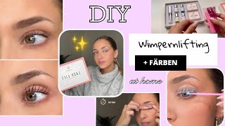 WIMPERNLIFTING selber machen  Wimpern färben ✨ Schritt für Schritt ganz easy [upl. by Aicxela]