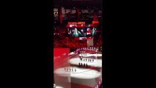 Canucks  Blackhawks  National Anthem of Canada [upl. by Torre]