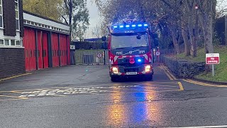 Blackley Pump Turnout From Philips Park Fire Station  Greater Manchester Fire amp Rescue Service [upl. by Hgielram]