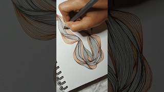 64✨Abstract art  Simple Line Drawing artvideo satisfyingart relaxingart lineart [upl. by Aluin]