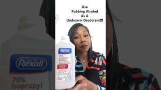 Use Rubbing Alcohol As A underarm Deodorant shortsvideo thrifting [upl. by Aicnarf]