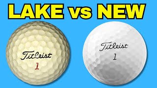 Cutting Open Lake Balls vs New Golf Balls  Whats Inside Titleist TRUFEEL [upl. by Ennovihc]