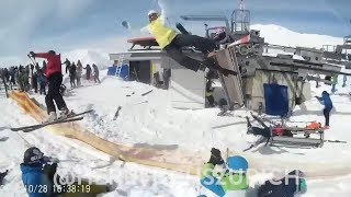 ski lift out of control  Gudauri Georgia 2018 [upl. by Rahas]