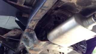 Jeep cj7 258 exhaust borla header and flowmaster [upl. by Samara]