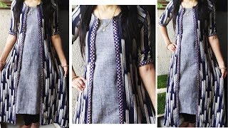 DIY Long Jacket Cutting and Stitching  Designer Long Jacket Cutting and Stitching [upl. by Eltrym]