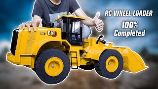 How to make RC wheel loader CAT 966 18 Scale 100 Completed [upl. by Ihsakat]