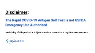 Healgen Rapid COVID19 Antigen Self Test Procedure Video [upl. by Lowenstern410]