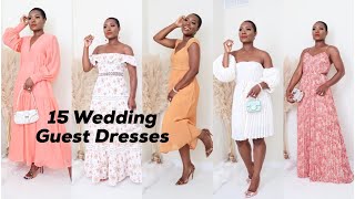 SUMMER WEDDING GUEST DRESSES  15 LOOKS FANCYNCHIC [upl. by Roth912]