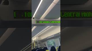 ScotRail Class 385 Onboard Announcement Cardonald [upl. by Rodenhouse]