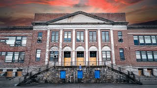 ABANDONED HIGH SCHOOL We Found Blood And Had To Hide  Everything is LEFT INSIDE [upl. by Linda]