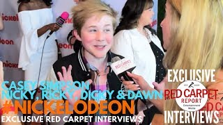 Casey SImpson interviewed at Nickelodeons Sizzling Summer Camp Special preview party [upl. by Wylen563]