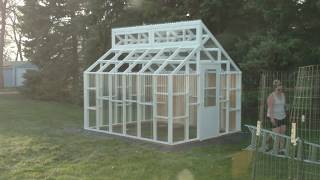 Greenhouse Timelapse  Clerestory windows walls and door [upl. by Harrison370]