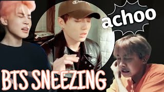 BTS Sneezing for 5 Minutes Compilation 🤧 [upl. by Vookles]