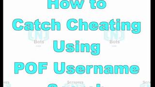 How to Catch Cheater with POF Username Search [upl. by Zoarah]