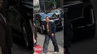 Alicia Keys Makes A Grand Entrance At quotThe Late Showquot Before Filming In Midtown Manhattan [upl. by Erlin]