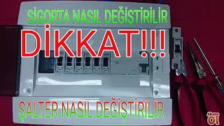 Sigorta nasıl değiştirilir Şalter nasıl değiştirilir [upl. by Teodoor]